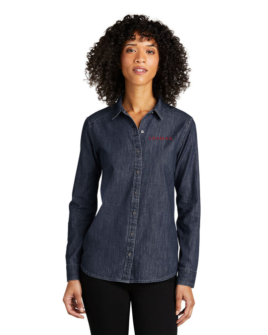 Port Authority® Ladies Long Sleeve Perfect Denim Shirt