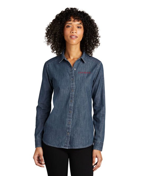 Port Authority® Ladies Long Sleeve Perfect Denim Shirt